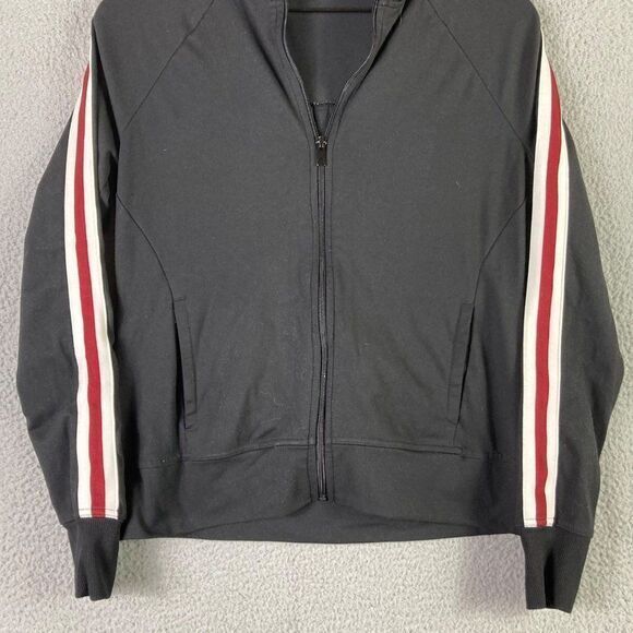 Track Jacket Size Medium Junior Full Zip Black Juniors‎ Athletic Running Workout - Picture 5 of 9